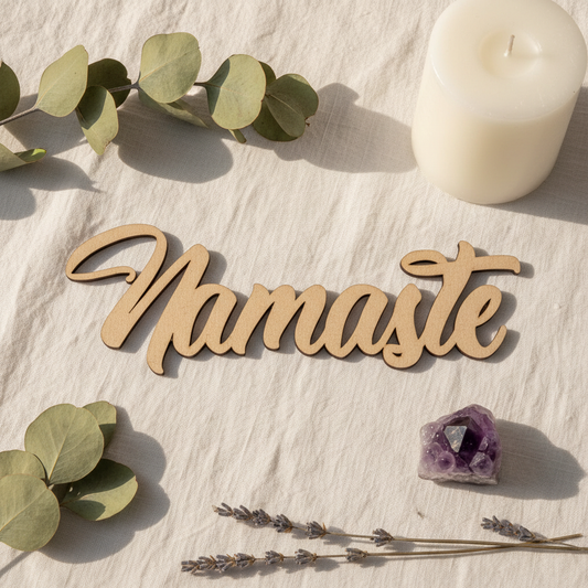 Namaste MDF flat lay lifestyle