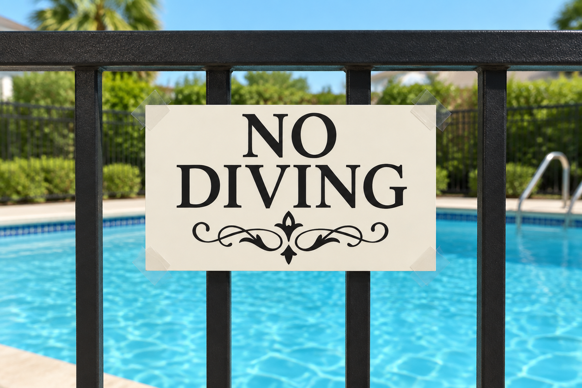 No Diving — fixed