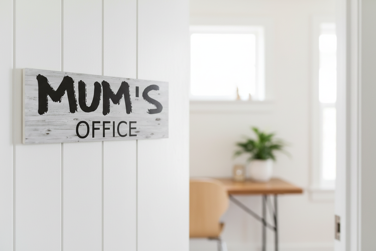 Office Door Sign — Mum's Office close-up