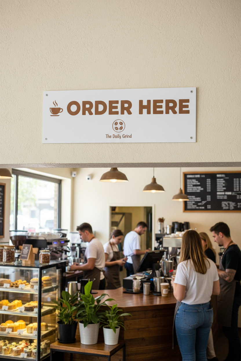 Order Here wall