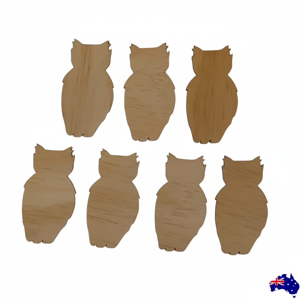 Owl Set of 7 MDF