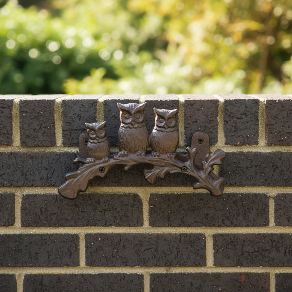 Owls Bracket Front View Brick Wall