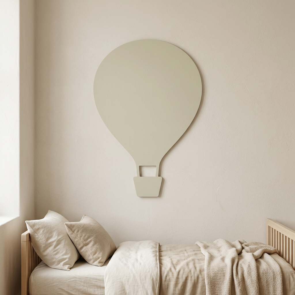 Painted balloon used as nursery wall decor