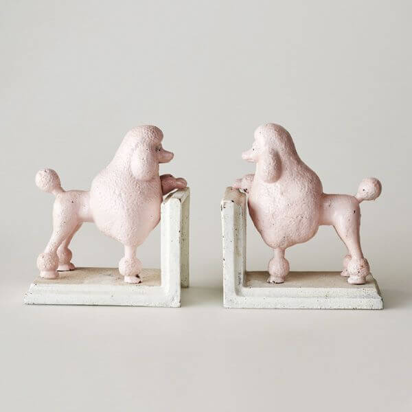 Book Ends Poodle Dog Pink - The Renmy Store Homewares & Gifts 