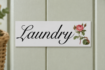 Pink Vintage Rose Laundry sign lifestyle preview