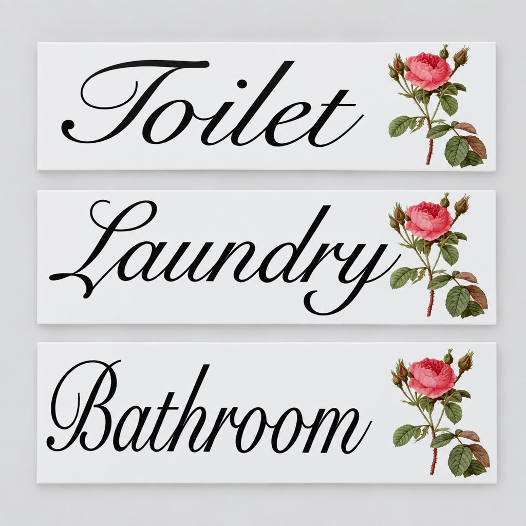 Pink Vintage Rose three-sign main image