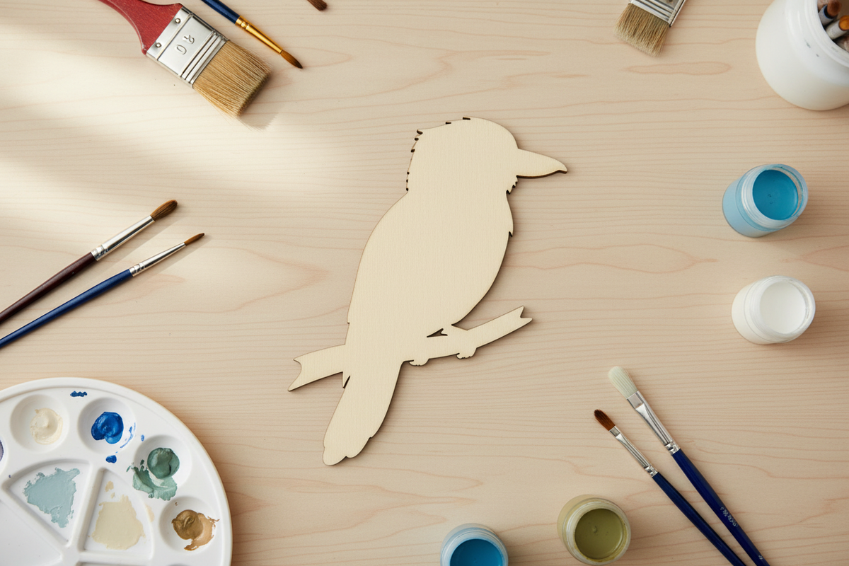 Plain MDF kookaburra lifestyle image