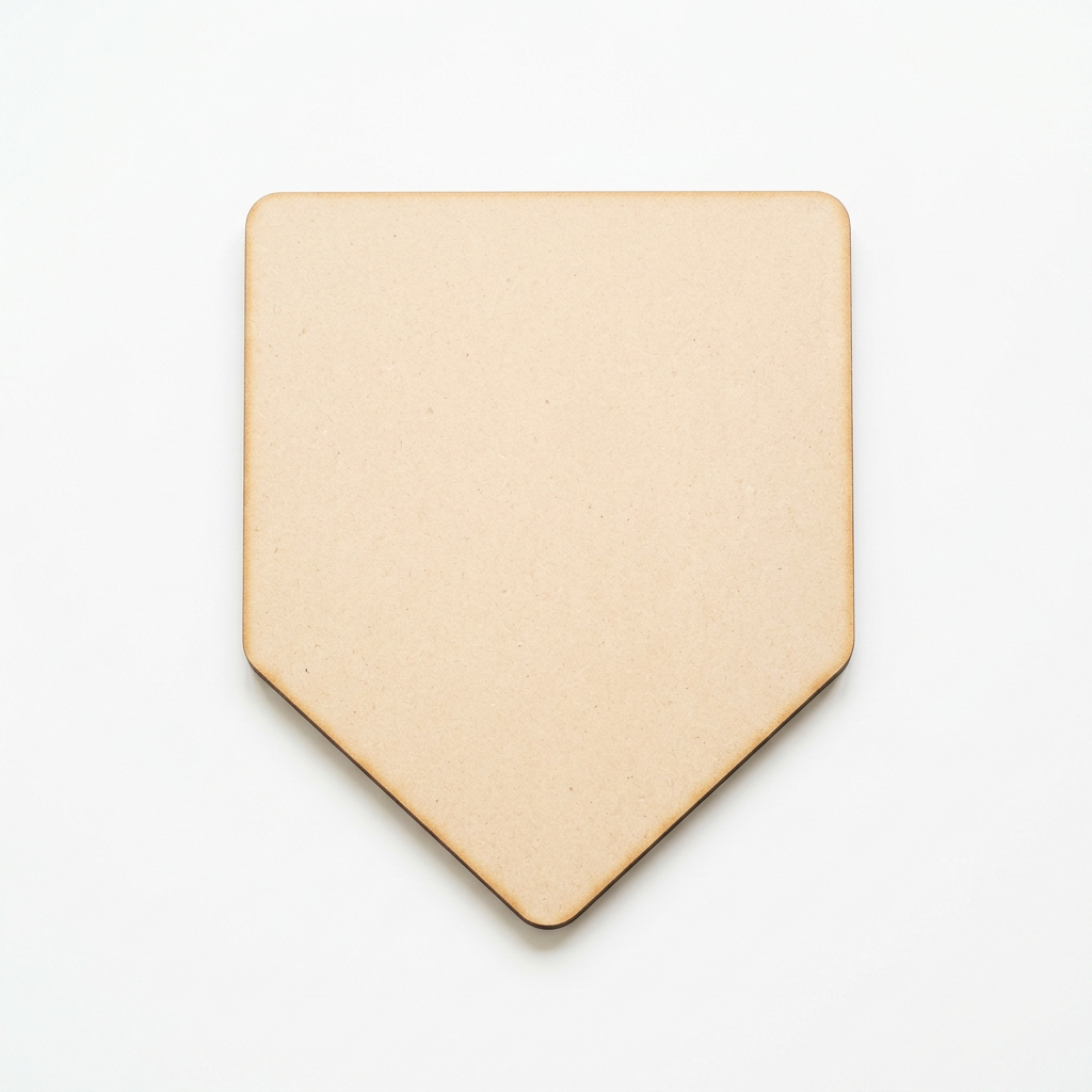 Plain MDF rounded pennant panel