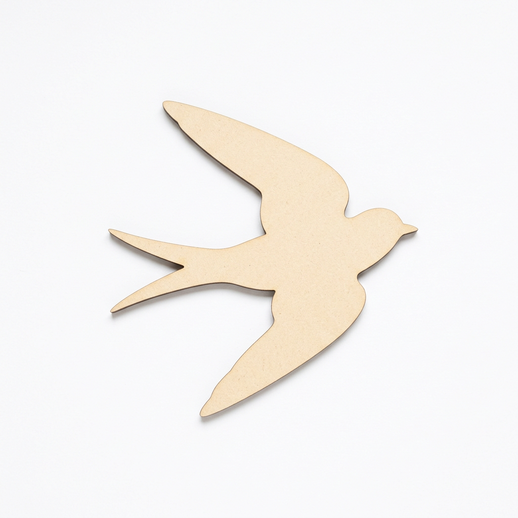 Plain MDF soaring swallow concept