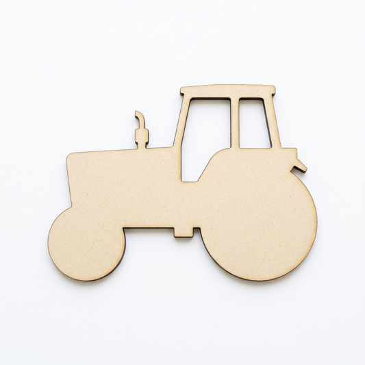 Plain solid MDF farm tractor shape