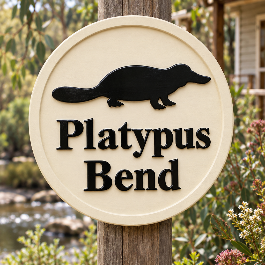 Platypus Bend sign preview