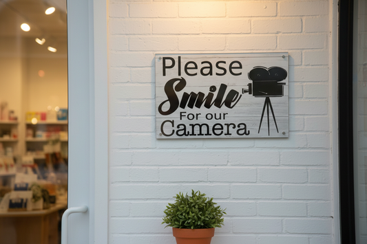 Please Smile For Camera Sign Shop Lifestyle