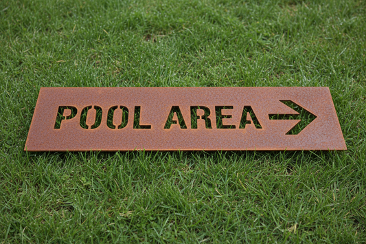 Pool Area arrow flat lay