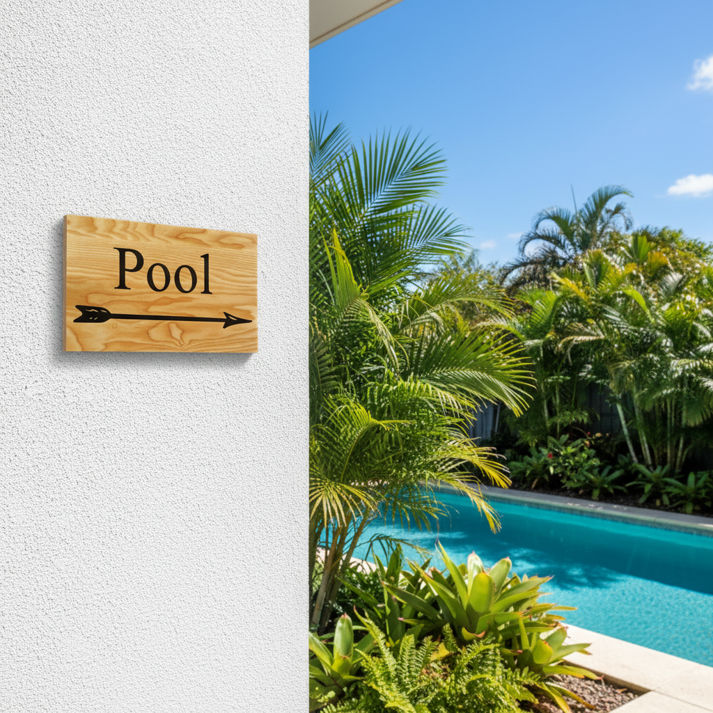Pool lifestyle sign