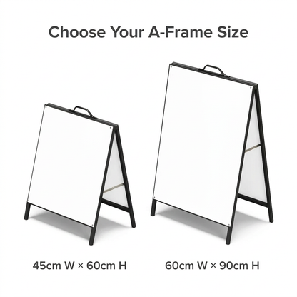 Portrait A-frame size comparison