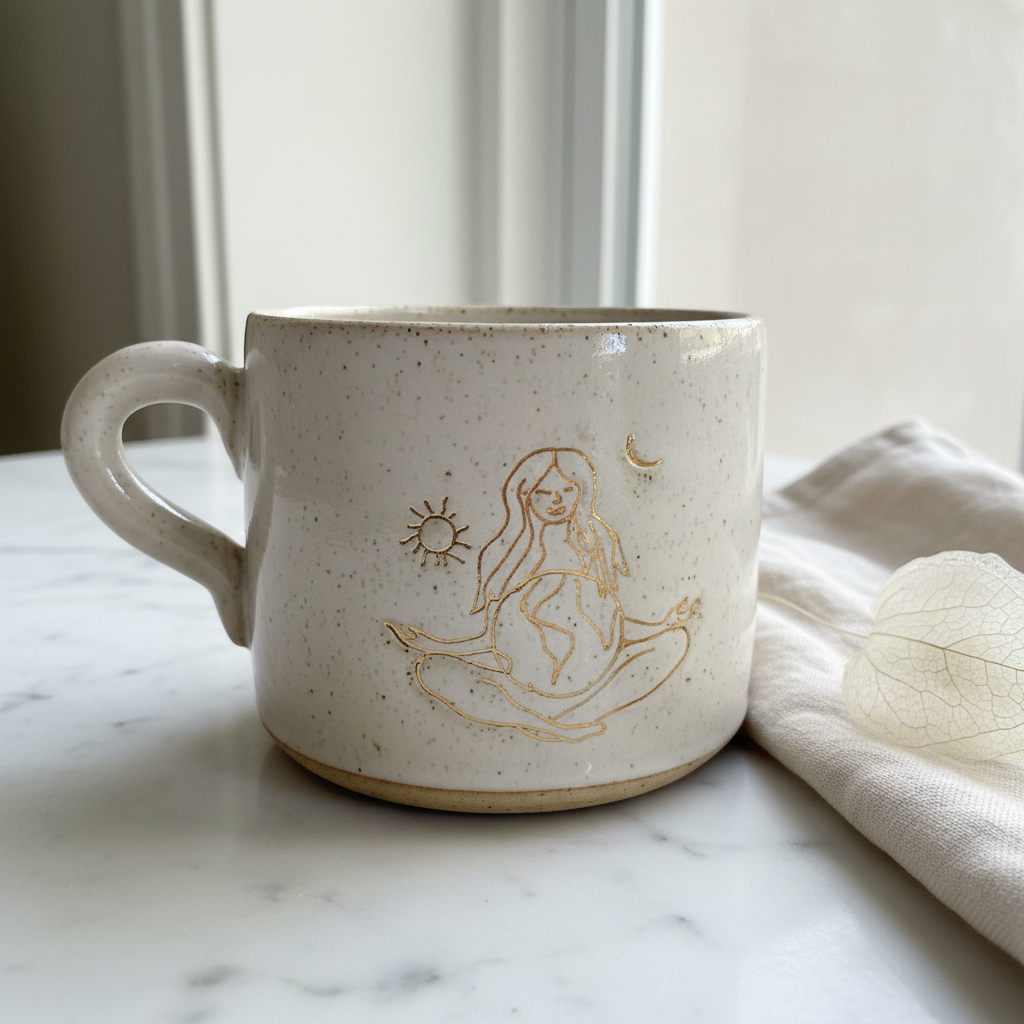 Pregnancy Moon Sun Mug Close-up 1