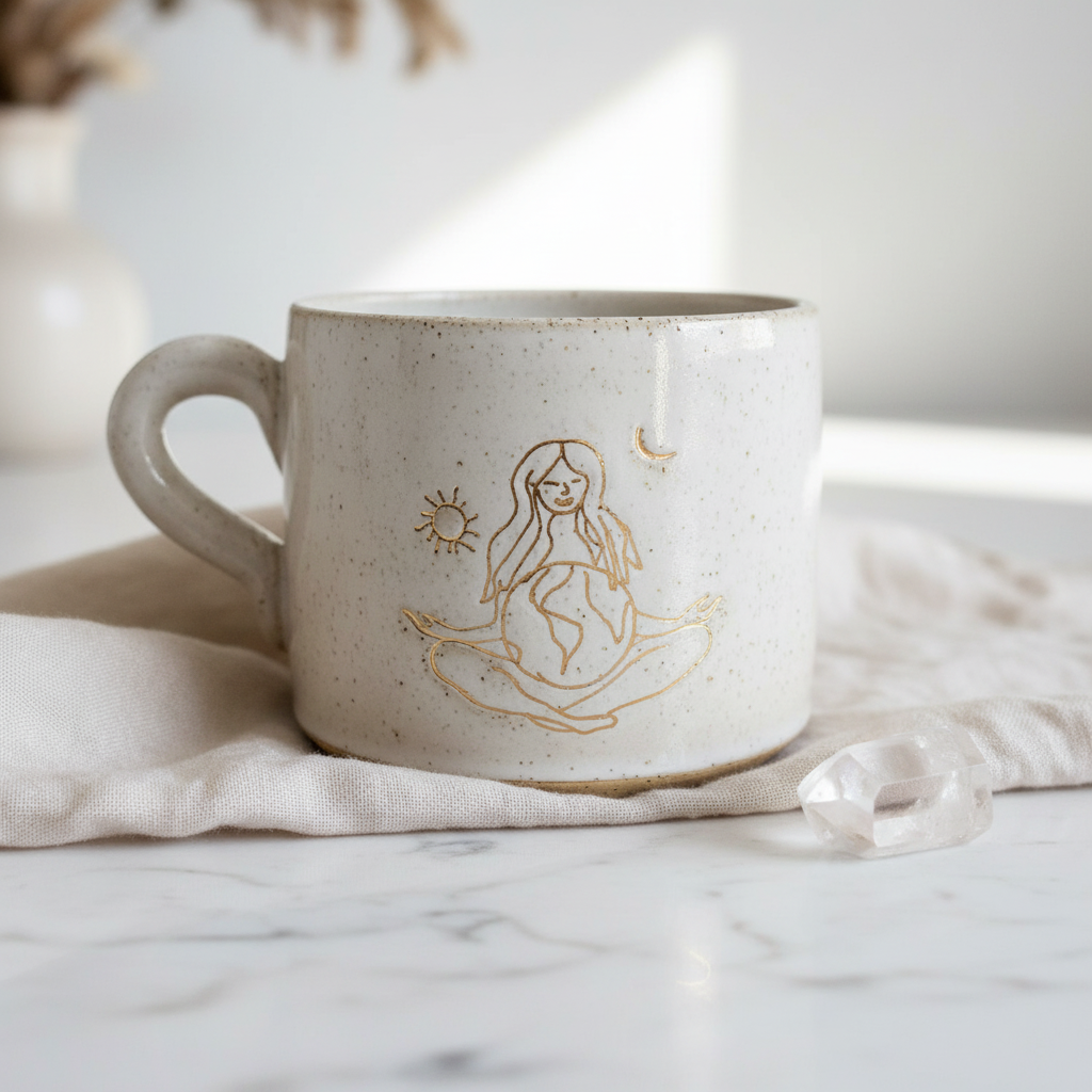 Pregnancy Moon Sun Mug Close-up 2