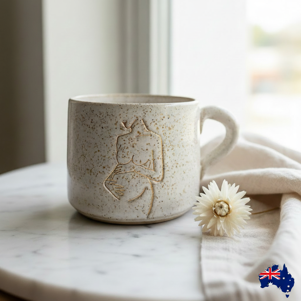 Pregnancy Mug with Handle Close-up 2