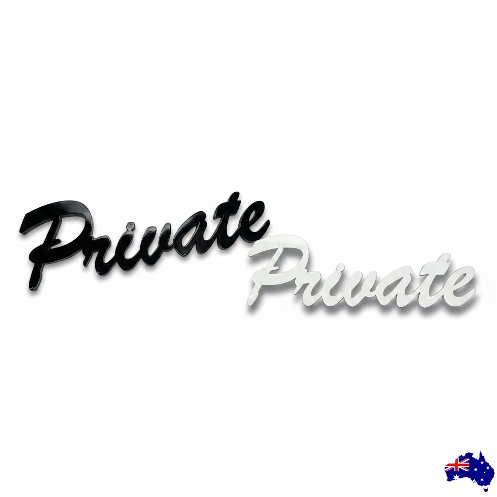 Private Sign Black and White Product Photo