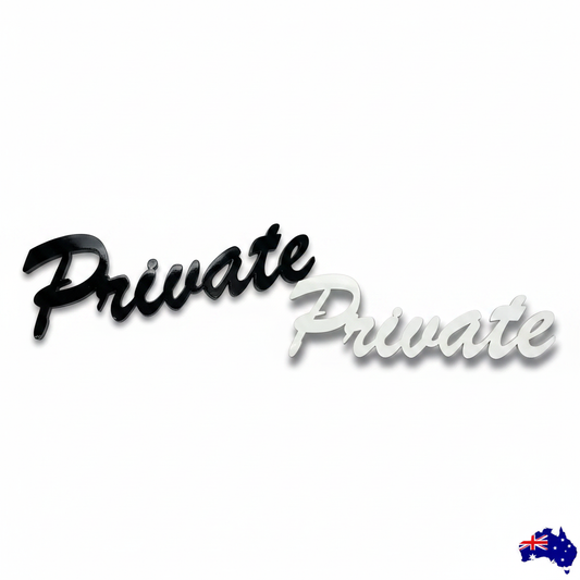 Private Sign Black and White Product Photo