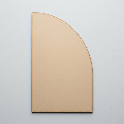 Raw MDF half-arch blank