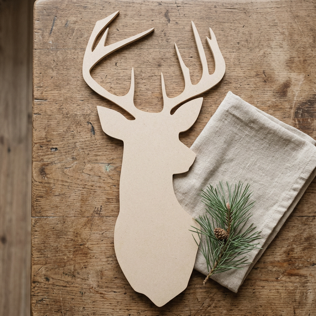 Replacement rustic craft-setting MDF stag head image