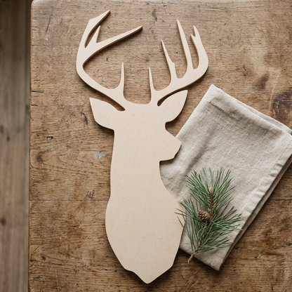 Replacement rustic craft-setting MDF stag head image