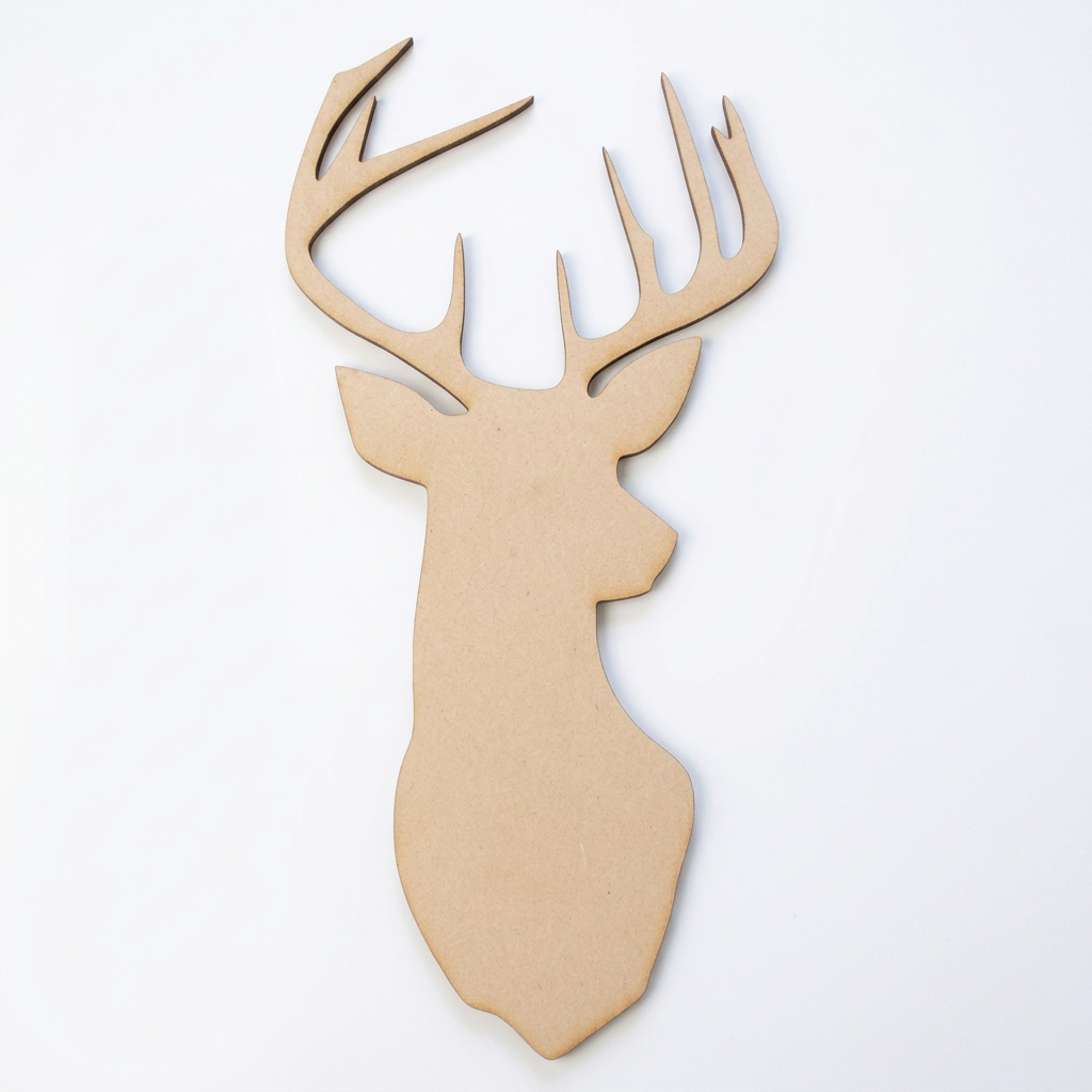 Replacement white-background MDF stag head image