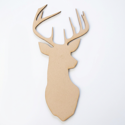 Replacement white-background MDF stag head image