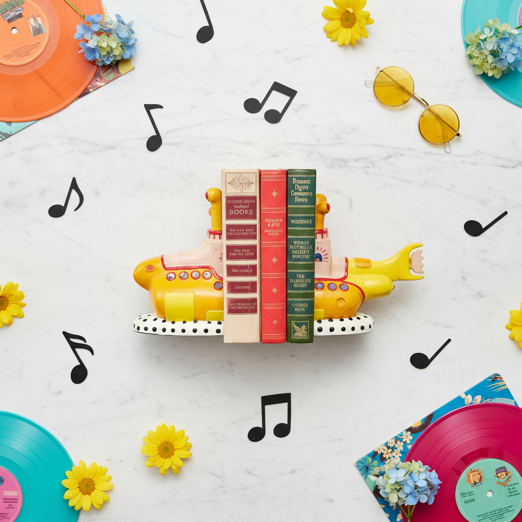 Retro Music Flat Lay