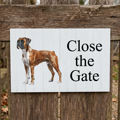 Revised Boxer Close the Gate sign with whitewashed background