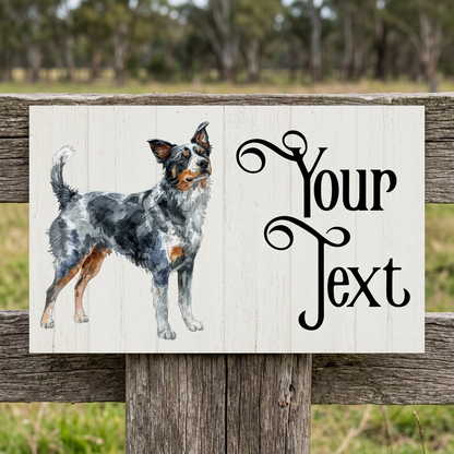 Revised cattle dog plaque with clear space between dog and text
