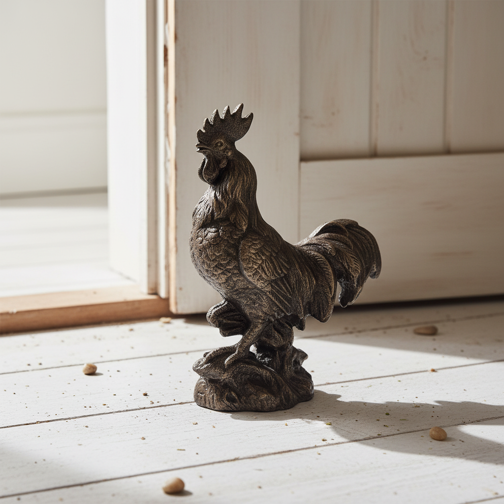 Rooster Bronze — entryway lifestyle