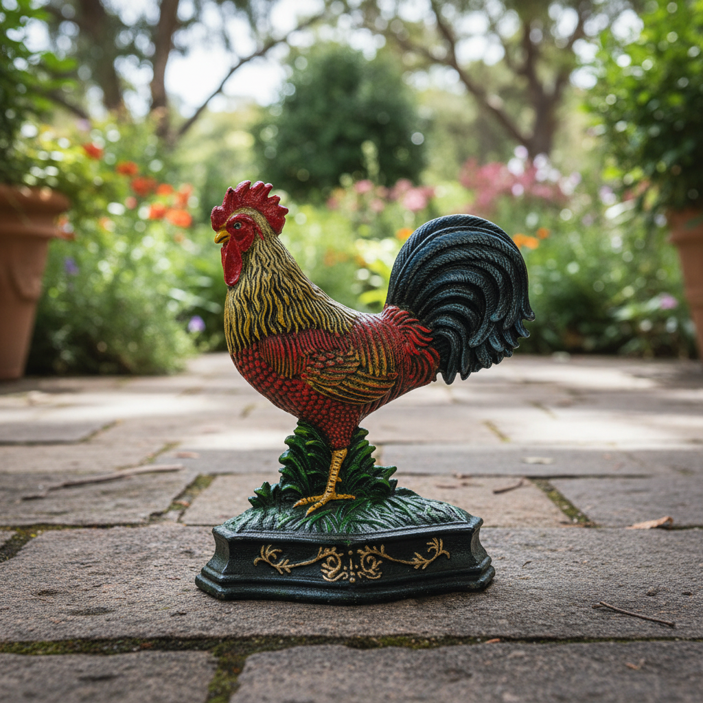 Rooster Doorstop — stone verandah lifestyle