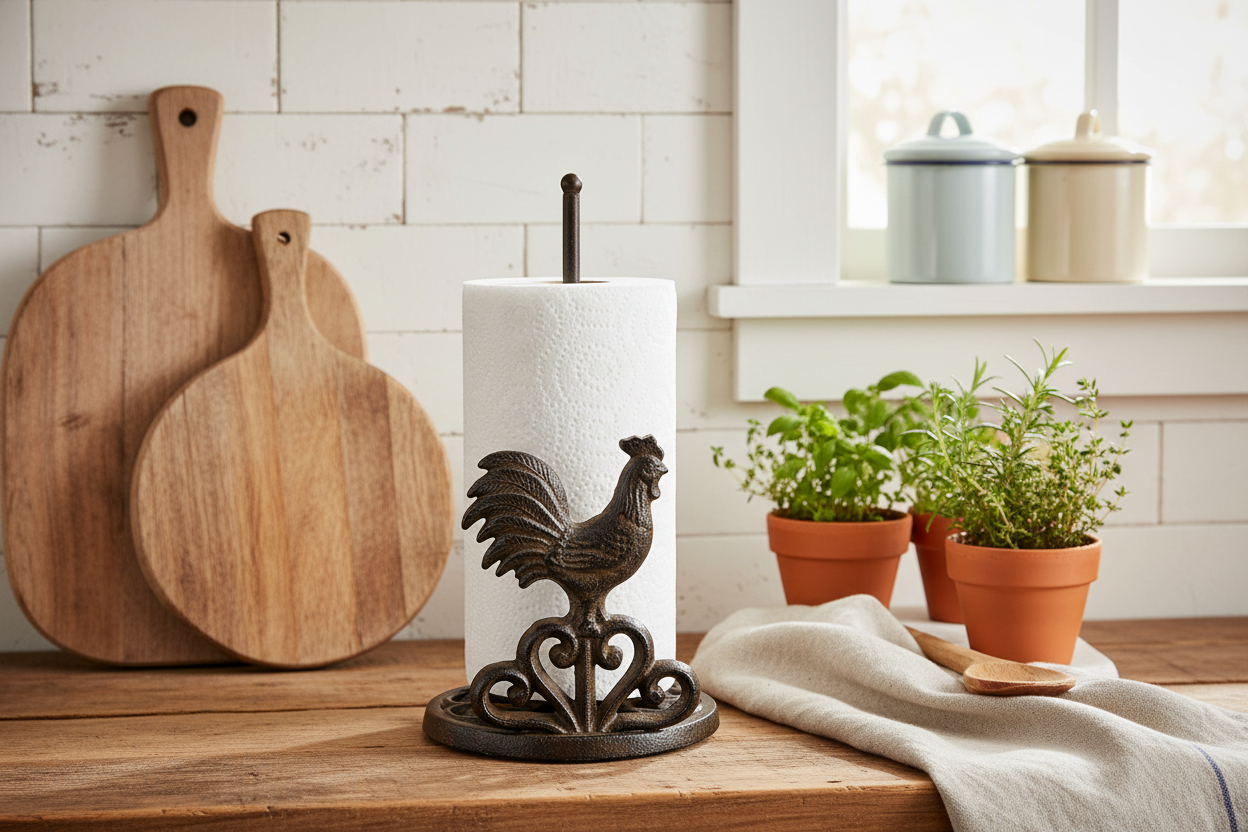 Rooster Paper Towel Holder Lifestyle 1