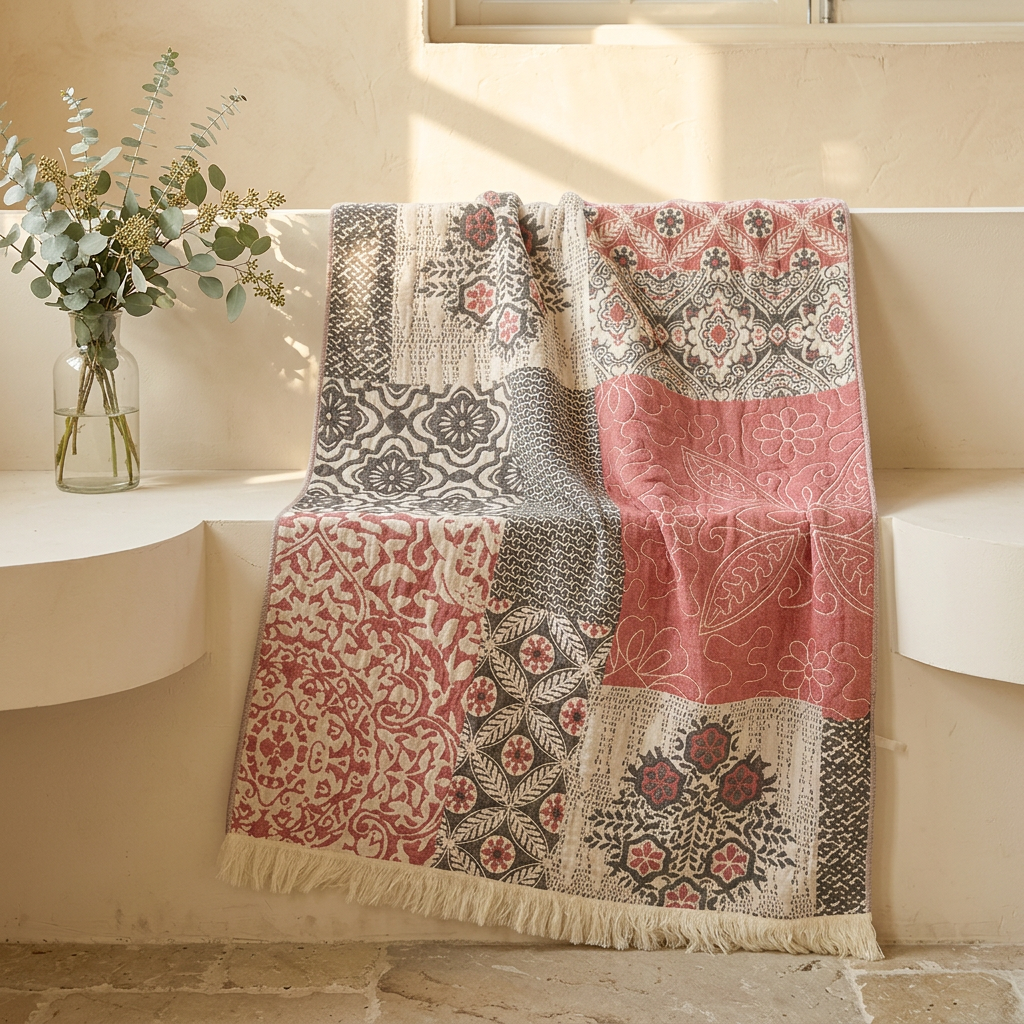 Rose & Charcoal Floral Patchwork lifestyle preview