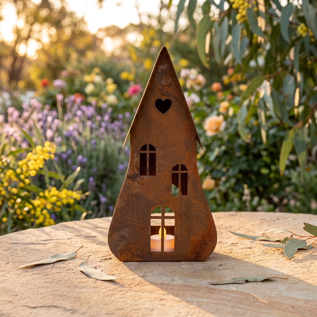 Rustic metal house cottage garden preview