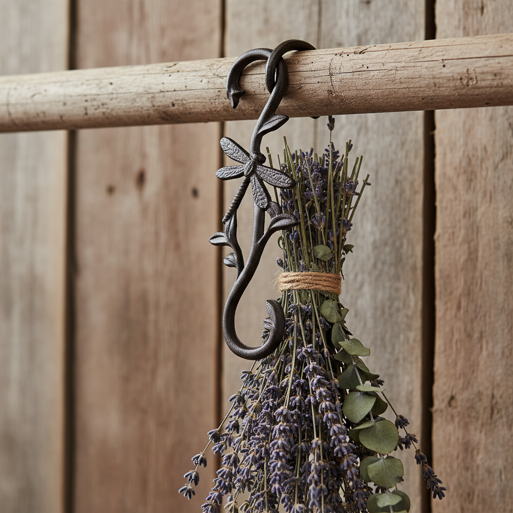 S Hook - Dried lavender hanging