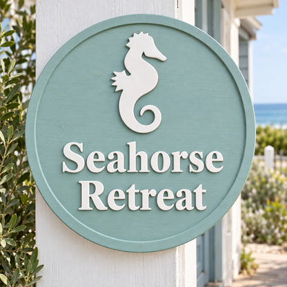 Seahorse Retreat sign preview