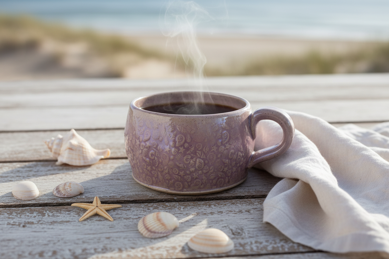 Seashells Purple Mug Lifestyle 1