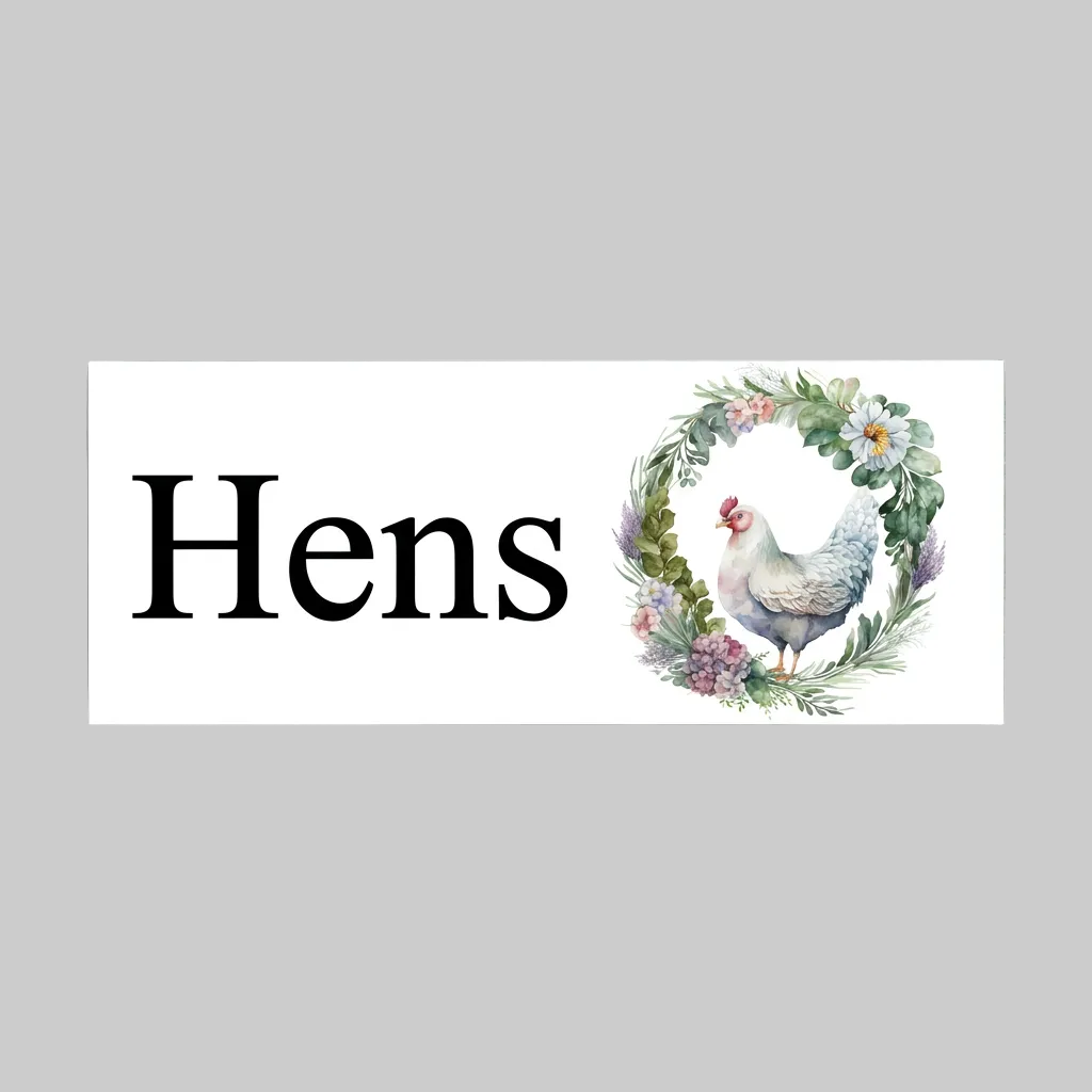 Hens & Cocks Toilet Door Signs | Hen & Rooster Bathroom Signs | Australian Made