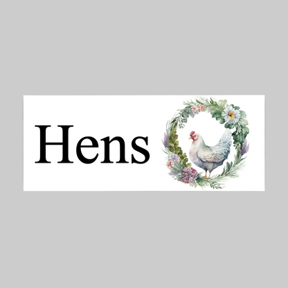 Hens & Cocks Toilet Door Signs | Hen & Rooster Bathroom Signs | Australian Made