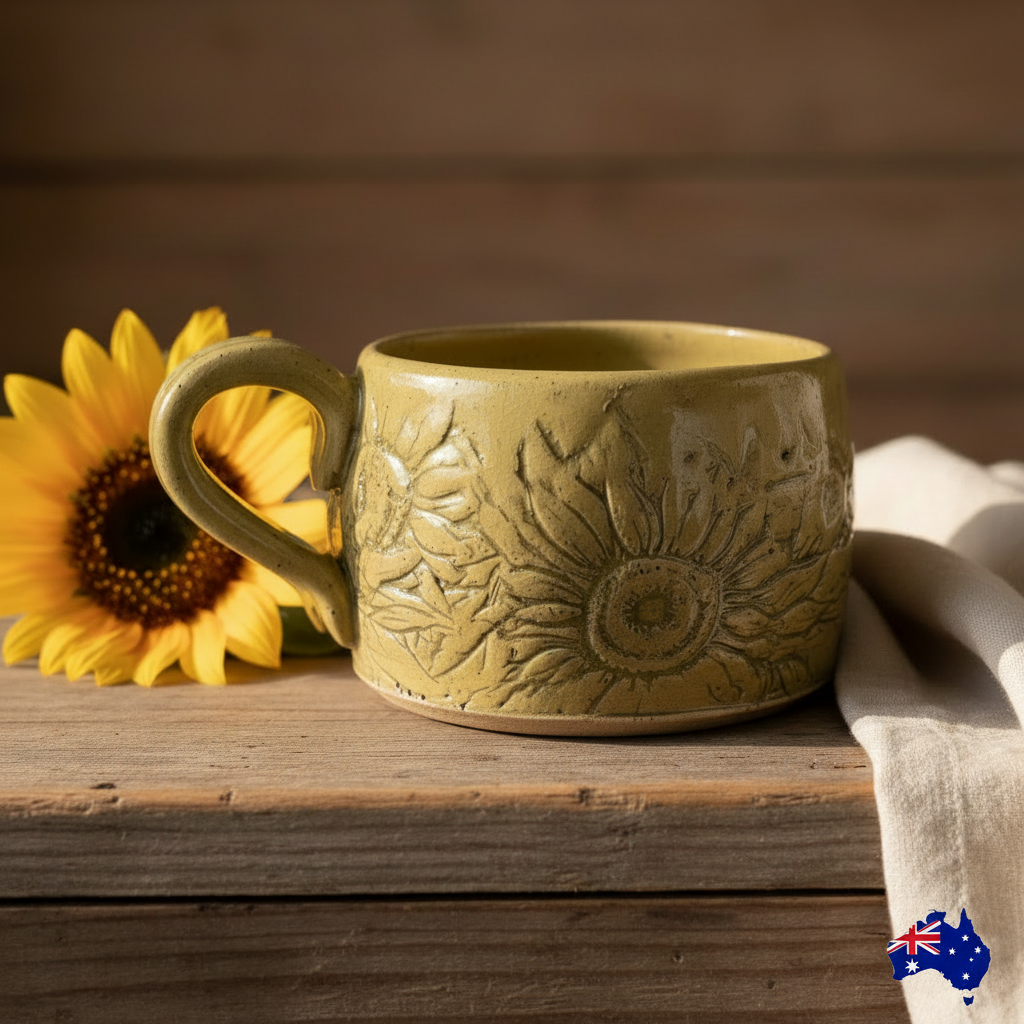 Sunflower Mug Close-Up