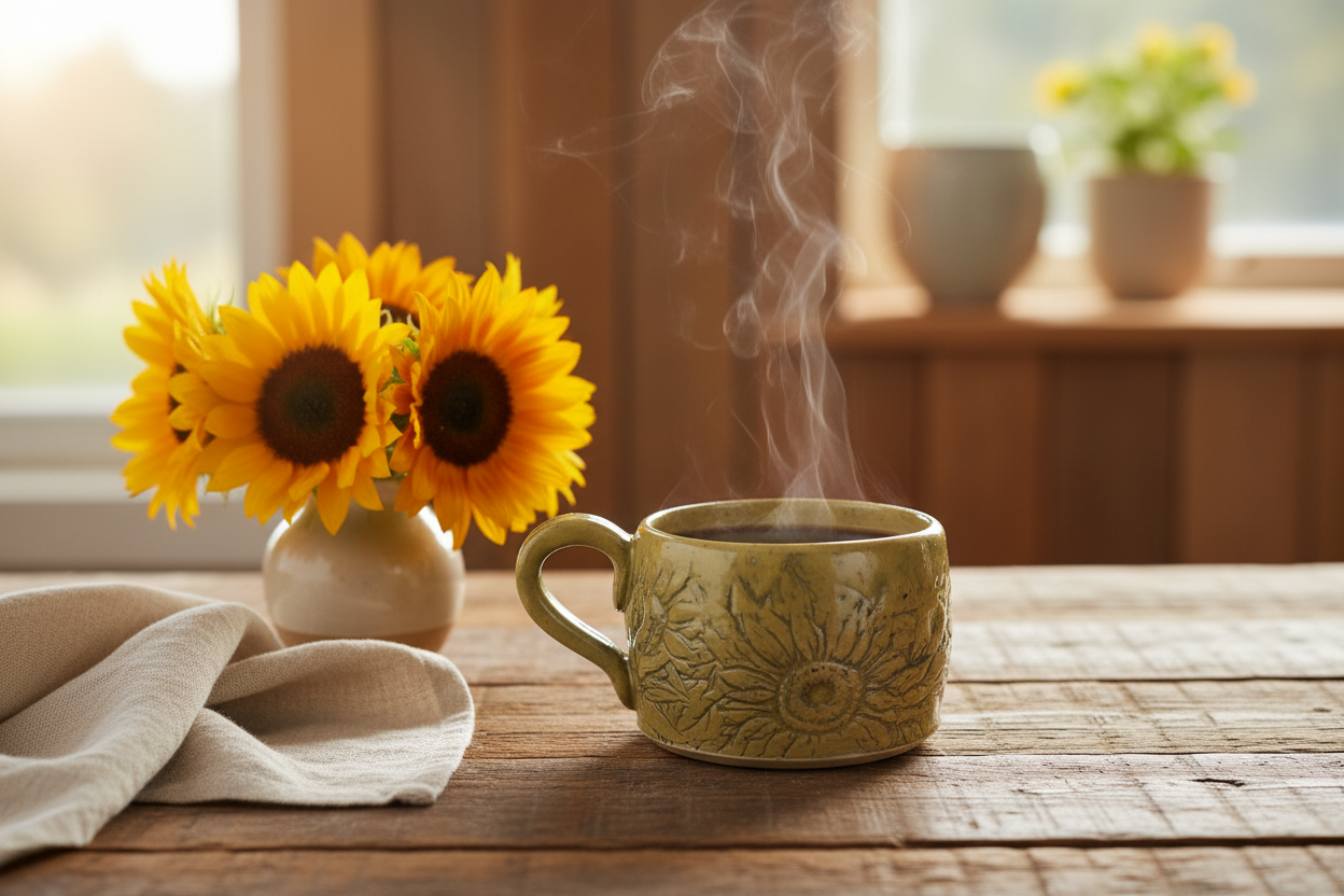 Sunflower Mug Lifestyle