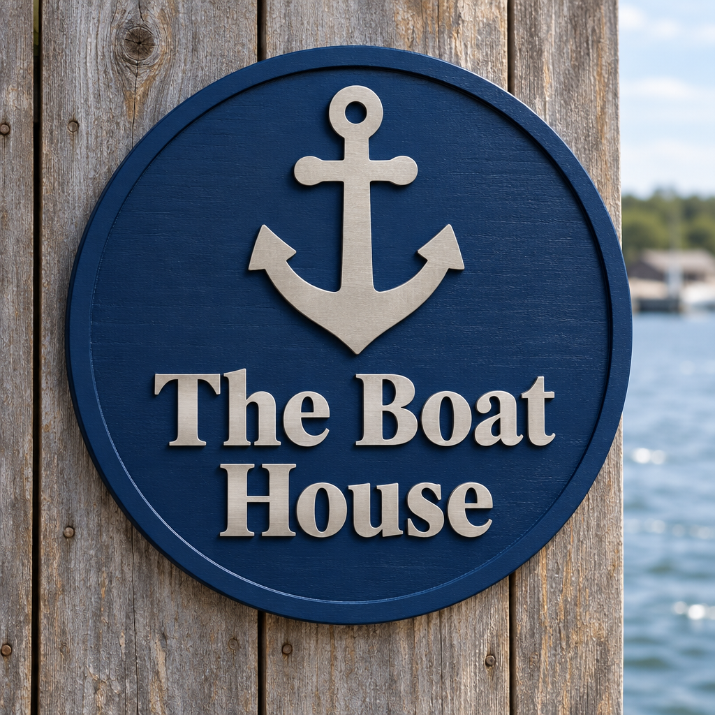 The Boat House anchor sign preview