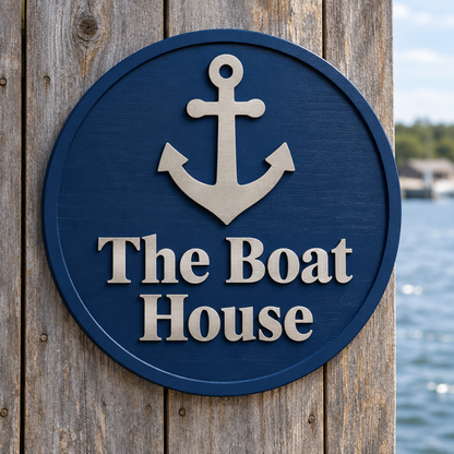 The Boat House anchor sign preview