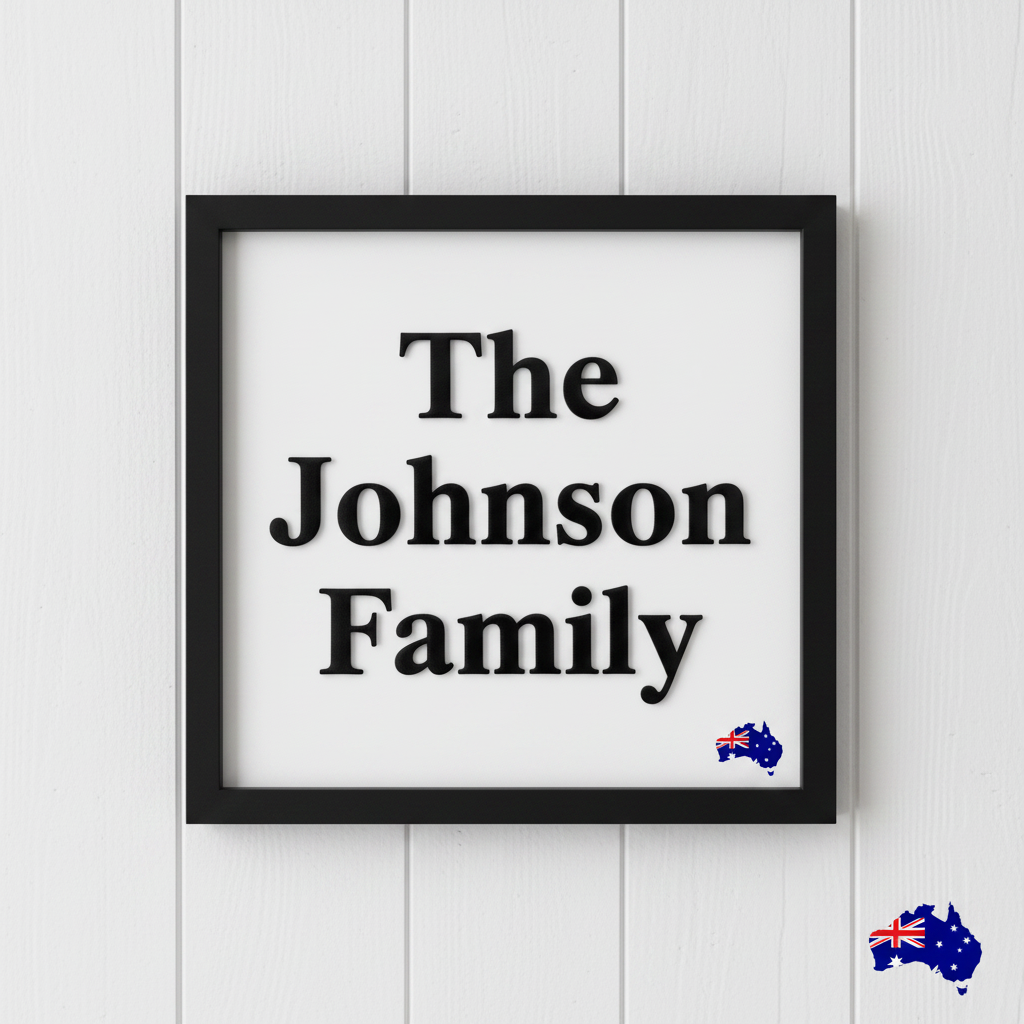 The Johnson Family — Square Sign
