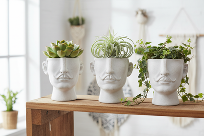 Three pots shelf