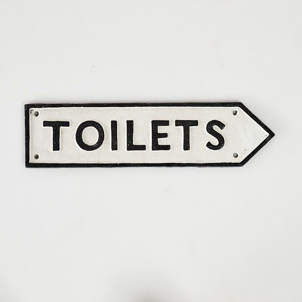 Toilets Toilet Cast Iron Right Arrow Sign