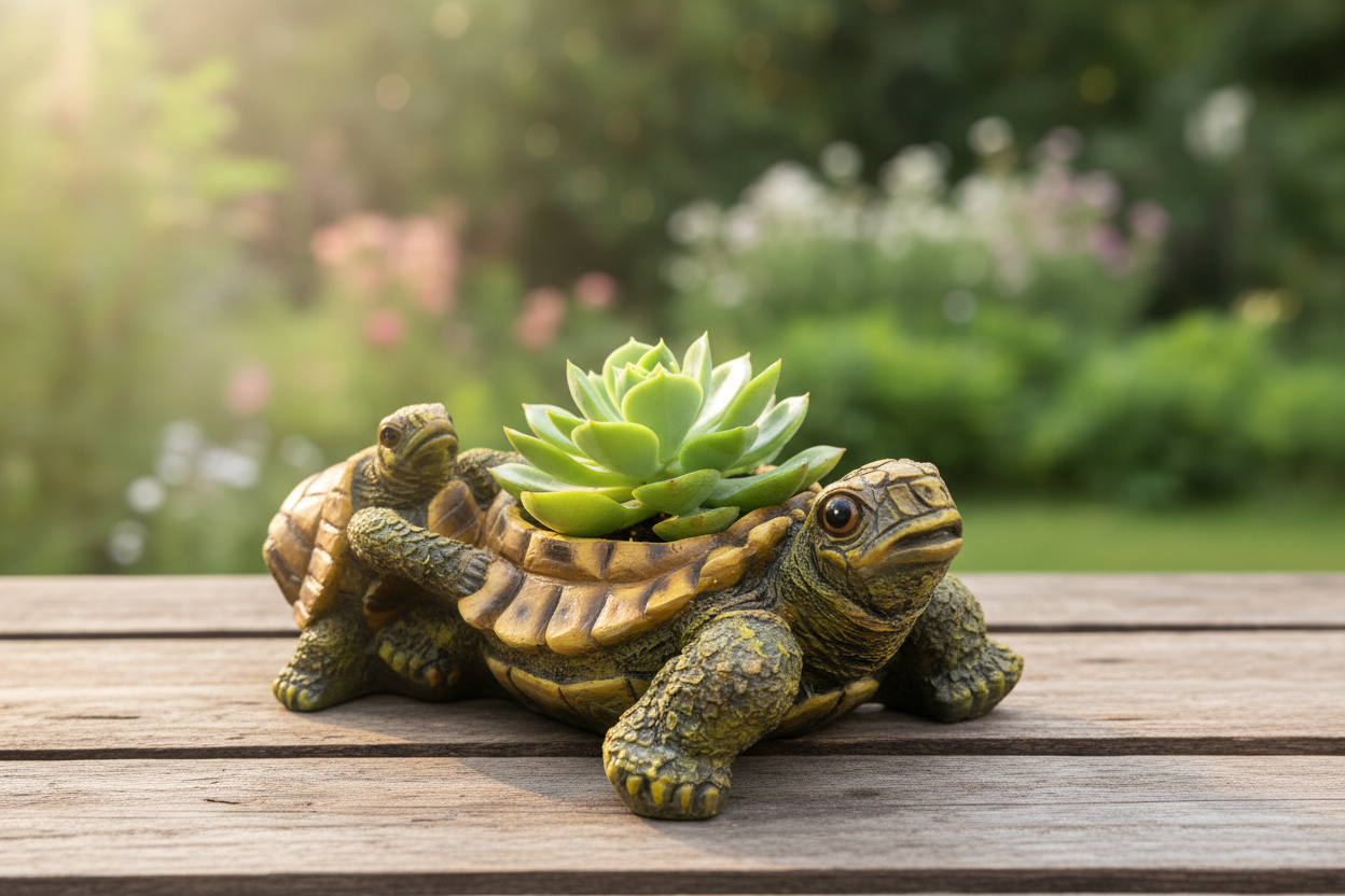 Turtle Planter — Rustic Timber